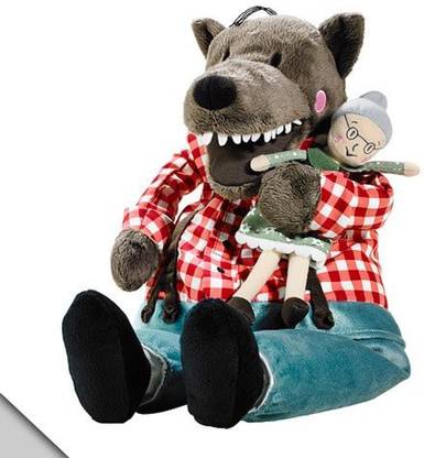 IKEA 00247577 Lufsig Soft Plush Wolf  - 36 cm