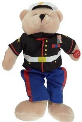 Chantilly Lane Plush Bear 11 Inch Singing Military Hero Marines