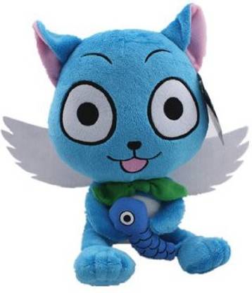 Fairy Tail Blue Happy Cat 10" Plush Doll Natsu Friend Great Gift  - 8 inch