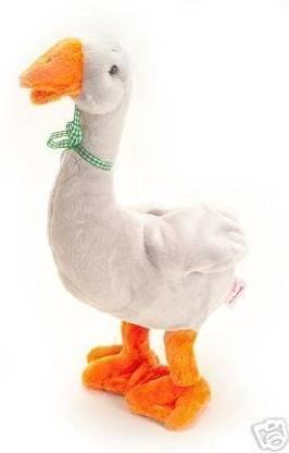 Bobtail Goose Plush Animal 10 Inch Light Grey Goose Mr Goose