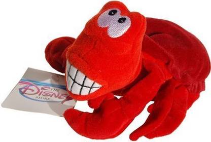 DISNEY Sebastian The Lobster Little Mermaid Mini Bean Bag Plush School Bag