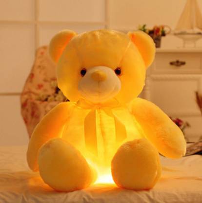 EZ Life LED Light Teddy Pillow Plush Toy - Yellow  - 40 cm