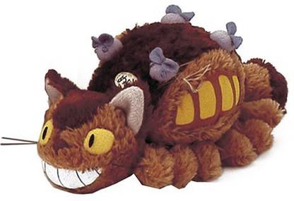 Totoro Studio Ghibli My Neighbor 8" Cat Bus Plush W/ Gray  - 12 inch