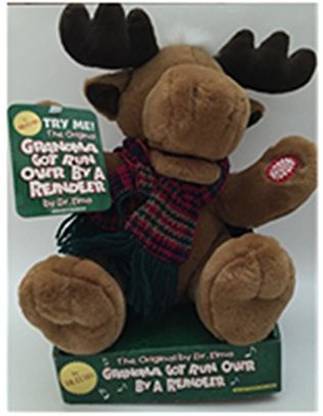 Dr. Elmo Plush Reindeer Plays "Grandma Got Run Over A Reindeer" School Bag