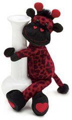 Burton & Burton Lovely Red Giraffe 11" Vase Hugger Animal Plush