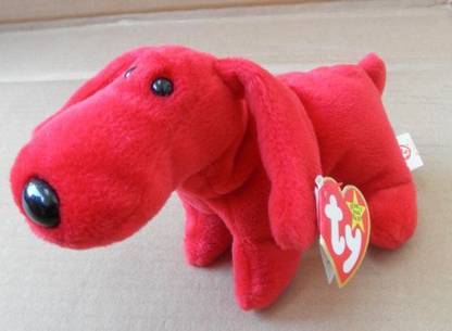 SMARTBUY Ty Beanie Babies Rover The Red Dog Animal Plush 7 Inches