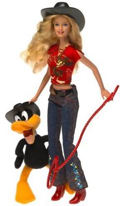 MATTEL Looney Tunes Back In Barbie Loves Daffy Duck El Pato Lucas  - 8 inch