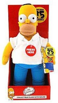 The Simpsons 25Th Anniversary 14'' Homer Simpson Collectible Plush