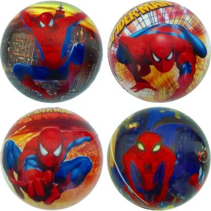 Lolprint Spider Man Soft Ball - Pack of 4  - 4 inch