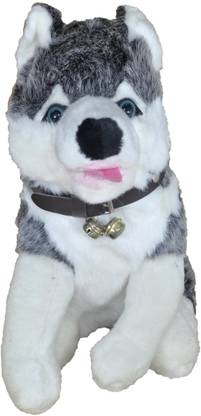 Babysid Collections Cute Alaskan Husky Puppy Dog - 32cm x 18cm x 38cm Plush soft toy  - 35 cm