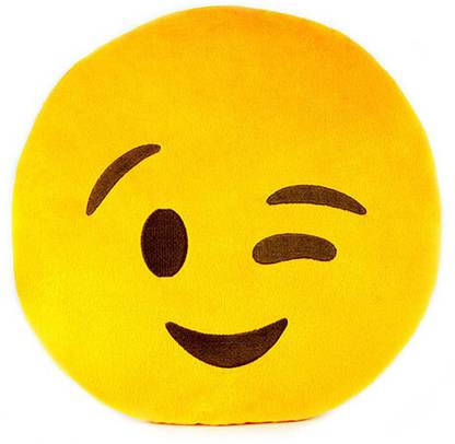 Tickles Whatsapp sofa Smiley Emoticon Winking  - 33 cm