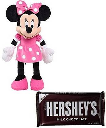 DISNEY Minnie Mouse Plush with Giant Chocolate Bar of Hershey's  - 20 inch