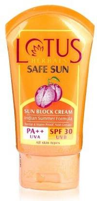 LOTUS Sunscreen - SPF 30 PA++ Safe Sun Block Cream