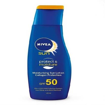 NIVEA Sunscreen - SPF 50 PA++ Moisturising Sun Lotion SPF-50 125 ml