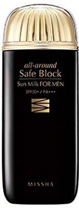 Missha Sunscreen - SPF 50 PA+++ All Aound Safe Block Sun Milk For Men SPF50+/PA+++ 70ml