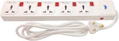 Nax 5 Socket Surge Protector With Individual Switch And Fuse 5  Socket Extension Boards