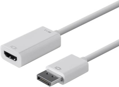 MONOPRICE DisplayPort 1.2a to 4K HDMI Active Adapter_ White 1  Socket Extension Boards