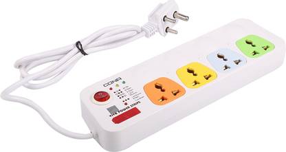 CONA Smyle VIVA 4+1 Power Strip / Spike Guard 4 Sockets + 1 Switch with 1.75 Mtrs Wire 4  Socket Extension Boards
