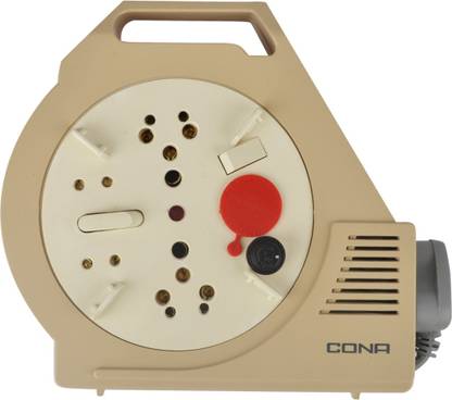 CONA Smyle Jumbo Industrial Extension Cord / Flex Box With 4 mtrs Wire (BROWN) 5  Socket Extension Boards