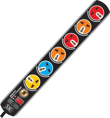 MX SURGE & SPIKE PROTECTOR 6 SOCKETS 6  Socket Extension Boards