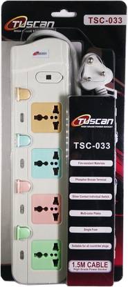 TUSCan 4 Switch Extension Box - 1.5 Meter Cord 4  Socket Extension Boards