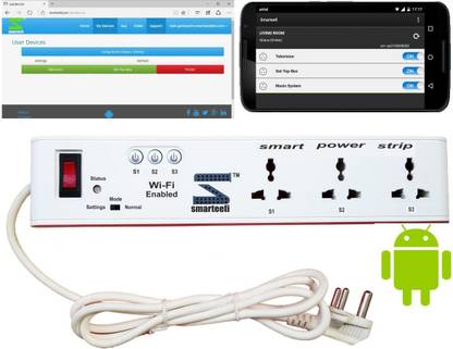 Smarteefi WiFi Smart Power Strip 3  Socket Extension Boards