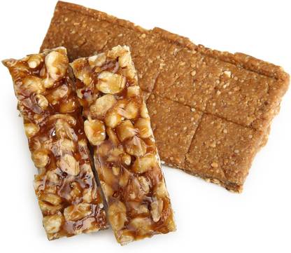 Maganlal Chikki Pack of 2 chikkis - Crushed Groundnut & Groundnut Chikki - 500 gm Box