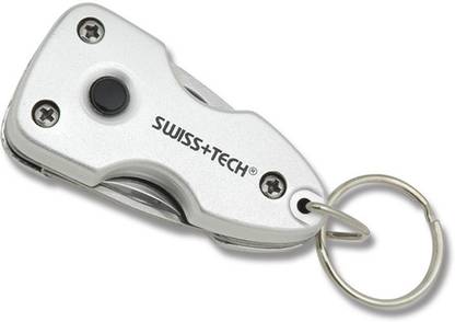 Swiss+Tech Key Ring Multi-Tool 7-in-1  7 Function Multi Utility Swiss Knife
