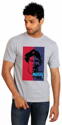 CAMPUS SUTRA Printed Men Round Neck Grey T-Shirt