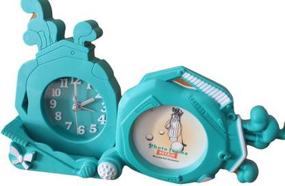 GeekGoodies Analog Golf Ball With Photo Frame Desk Table Alarm Clock