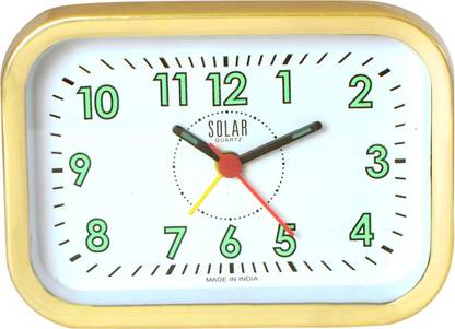 Solar Analog Gold Clock