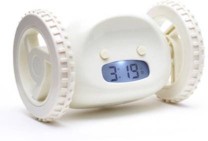 Clocky Digital Almond White Clock