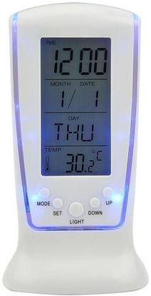 FOX Digital WHITE Clock