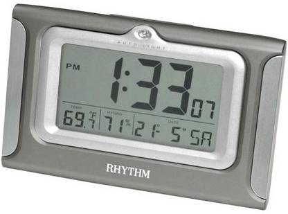 Rhythm Digital Gray Clock