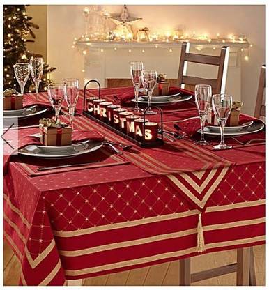 Raghuraj Lifestyle Solid 4 Seater Table Cover