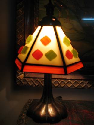 Humare Sapne Mini Square Tiffany Table Lamp