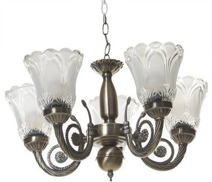 Prop It Up 5 Lamp Antique Design Brass Chandelier Chandelier Ceiling Lamp