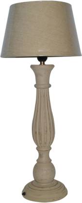 ROUGH WOOD GRATED GINGER BEIGE Table Lamp