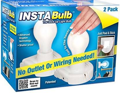 Insasta Insta Bulb No Wiring Needed Set of 2 Night Lamp