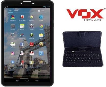 Vox V102 Calling Tablet with Keyboard 1 GB RAM 8 GB ROM 7 inch with 3G Tablet (Black)
