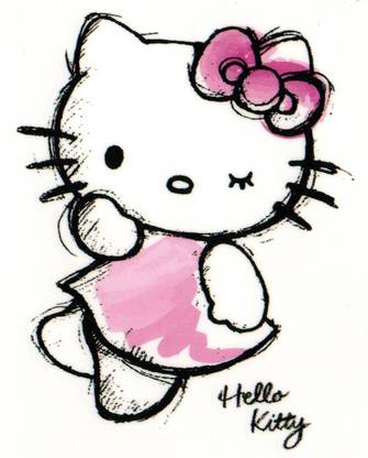 Smilendeal T1683 Removeable Temp Body Tattoo - Hello Kitty Style