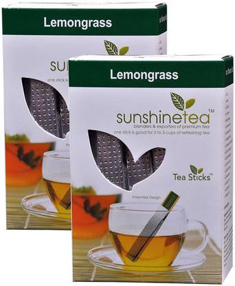 SUNSHINE Lemongrass - 10 Sticks (Set of 2) Lemon Grass Green Tea Box