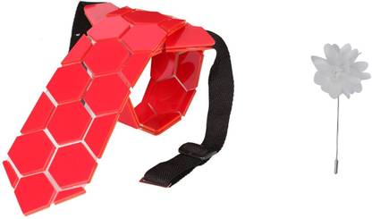 Hex Tie Self Design Tie Buy Red Hex Tie Self Design Tie Online At Best Prices In India Flipkart Com