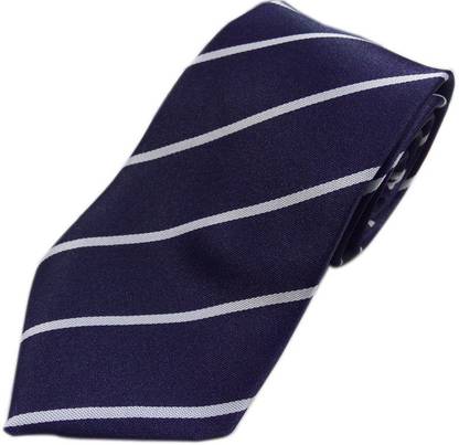 Blacksmithh Affordable Navy Blue Formal Striped Men Tie