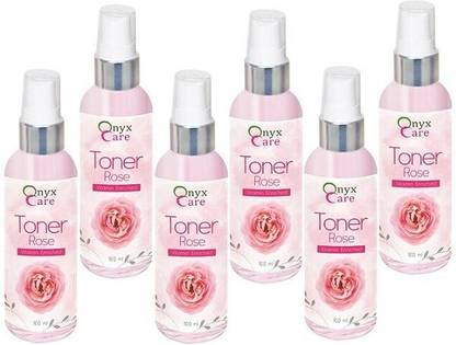 Onyx Care Rose Toner (Vitamin Enriched) (Pack of 6 pc 100 ml each) Men & Women