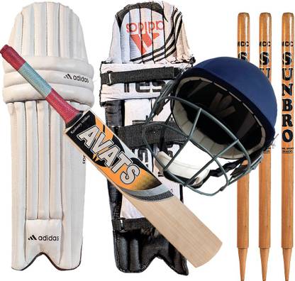 AVATS Set Of Masoori Helmet Pad Bat Stump Cricket Cricket Kit