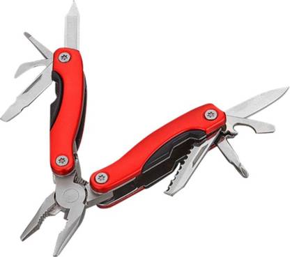 Luxantra Folding Mini Pliers with 9 tools Camping & Hiking Safety Toolkit