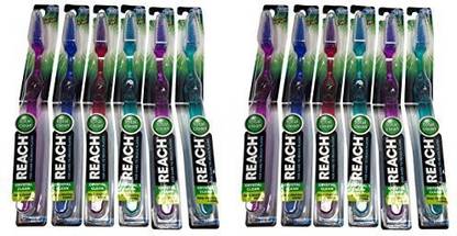 Reach Reach Toothbrush Firm Full Head 12 Brushes Hard Soft Toothbrush