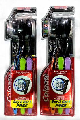 Colgate Slim Charcoal Soft Toothbrush