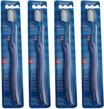 Oral-B Ortho Brush 4 Pack Medium Toothbrush